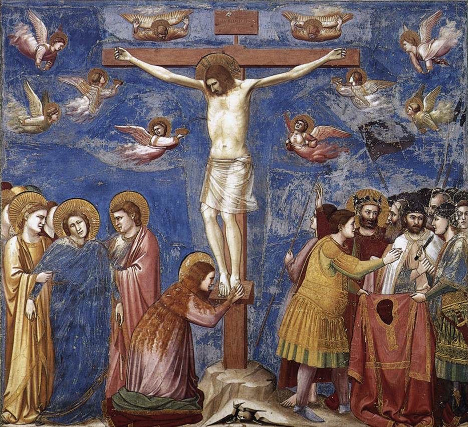 乔托《基督受难》( the crucifixion) 湿壁画 1311-1320年  阿雷纳礼