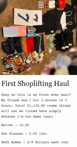 在Tumblr上仍存在青少年上传的偷窃内容 图源:Tumblr