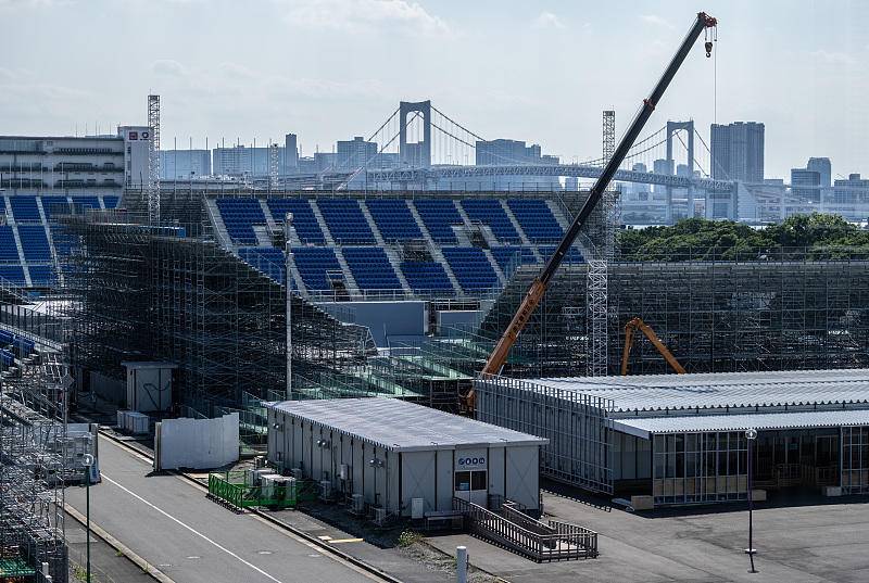 6月1日,东京奥运场馆设施持续建设中 图片:CFP