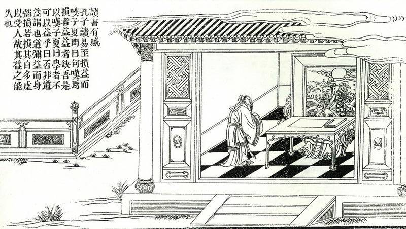 孔子圣迹图《读易有感》