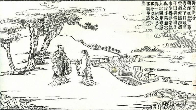 孔子圣迹图《舞雩从游》