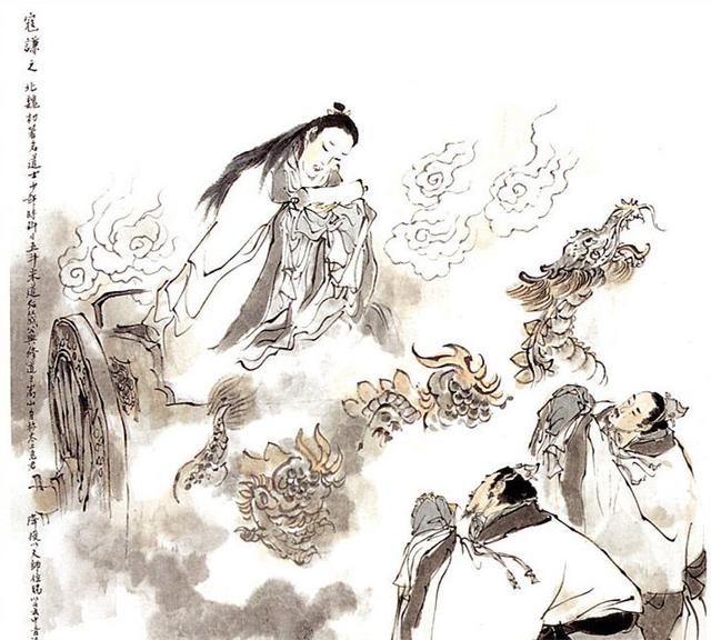 后世流传的寇谦之得道成仙图画