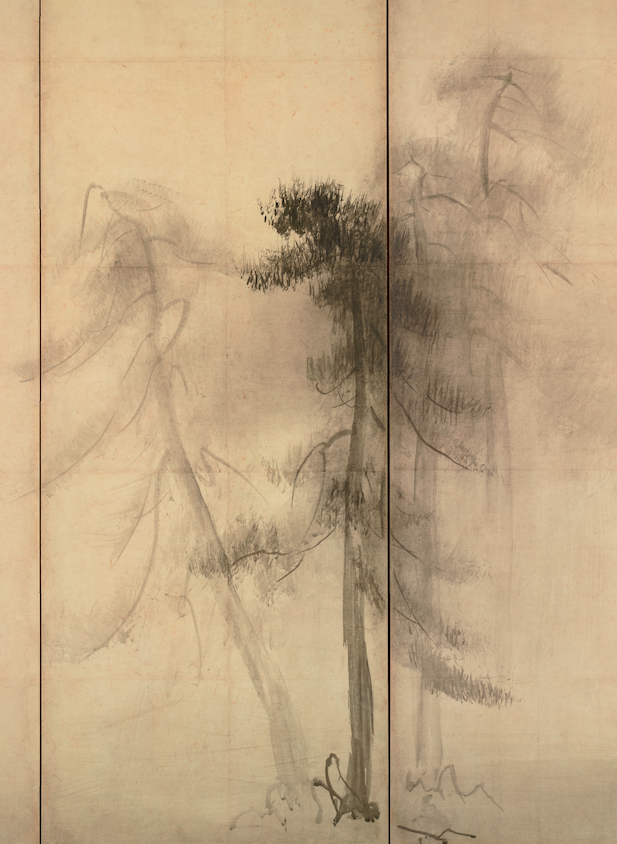 幽玄、侘寂、物哀，日本水墨画巅峰之作——长谷川等伯《松林图》