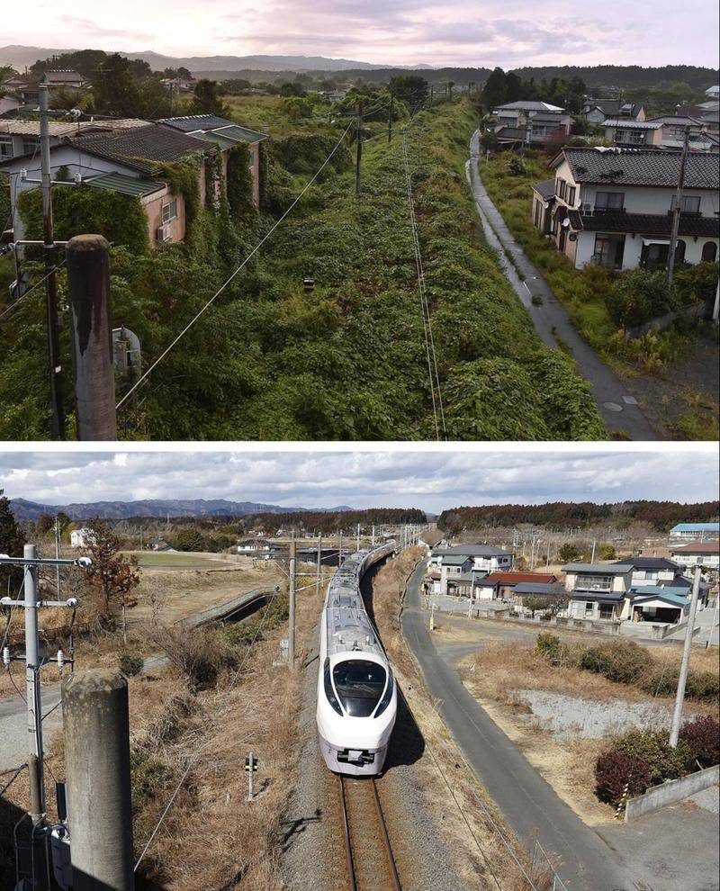 日本大地震十周年今昔对比 樱花公园再无人野餐 道路裂痕可合心灵疮疤难愈